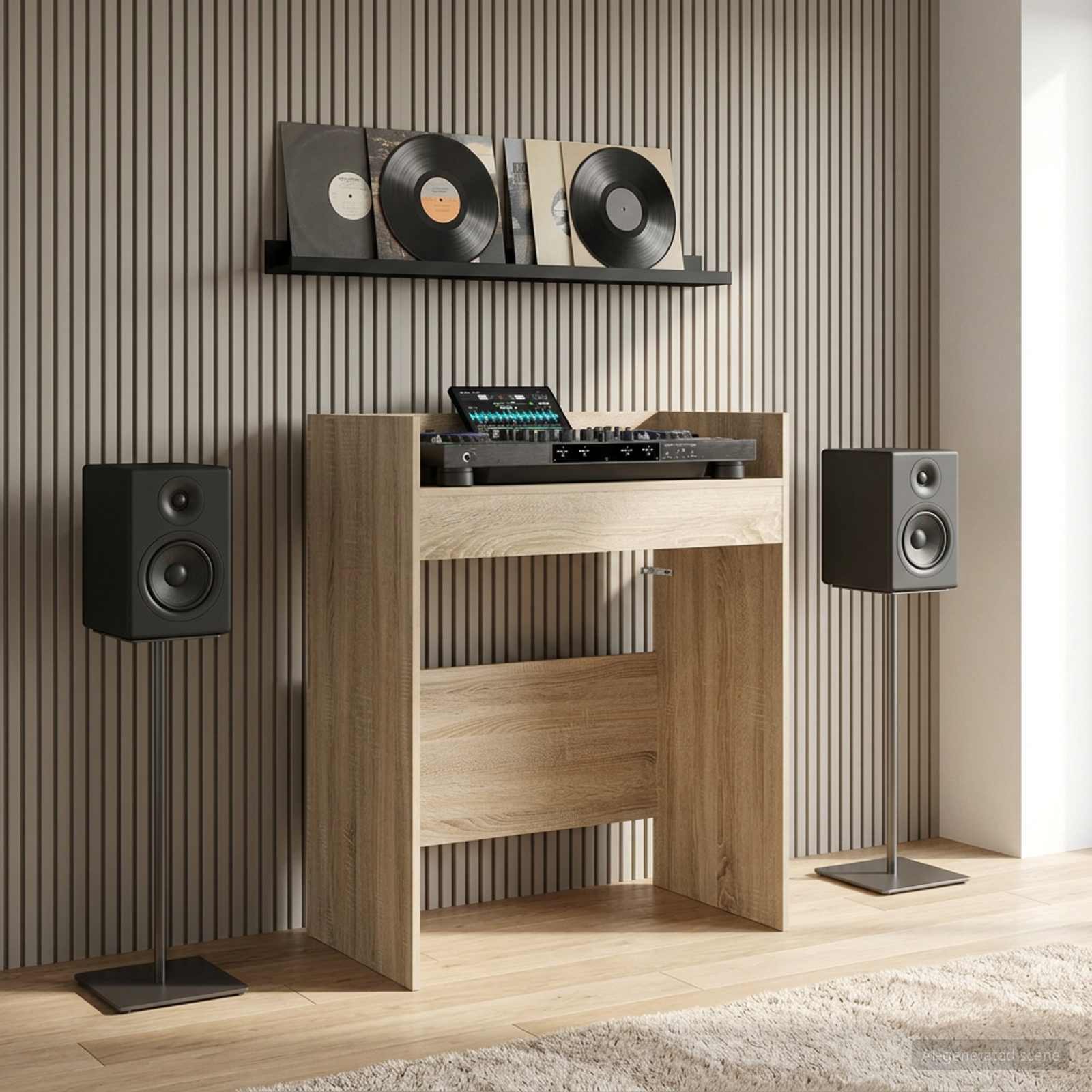 8006750_1.jpg vidaXL DJ stôl Dub sonoma 82 x 45 x 102 cm Kompozitné drevo – Obrázok 1