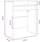 vidaXL DJ stôl Dub artisan 82 x 45 x 102 cm Kompozitné drevo – Obrázok 9