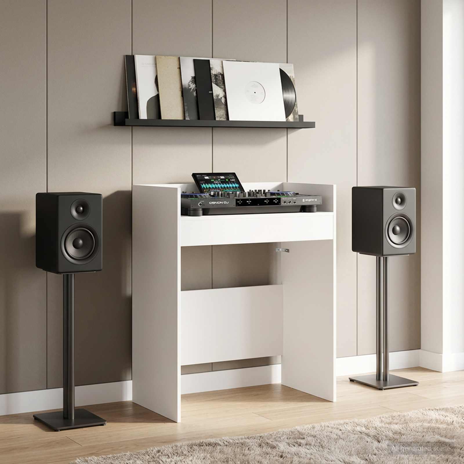 8006756_1.jpg vidaXL DJ stôl Biela 62 x 45 x 102 cm Kompozitné drevo – Obrázok 1