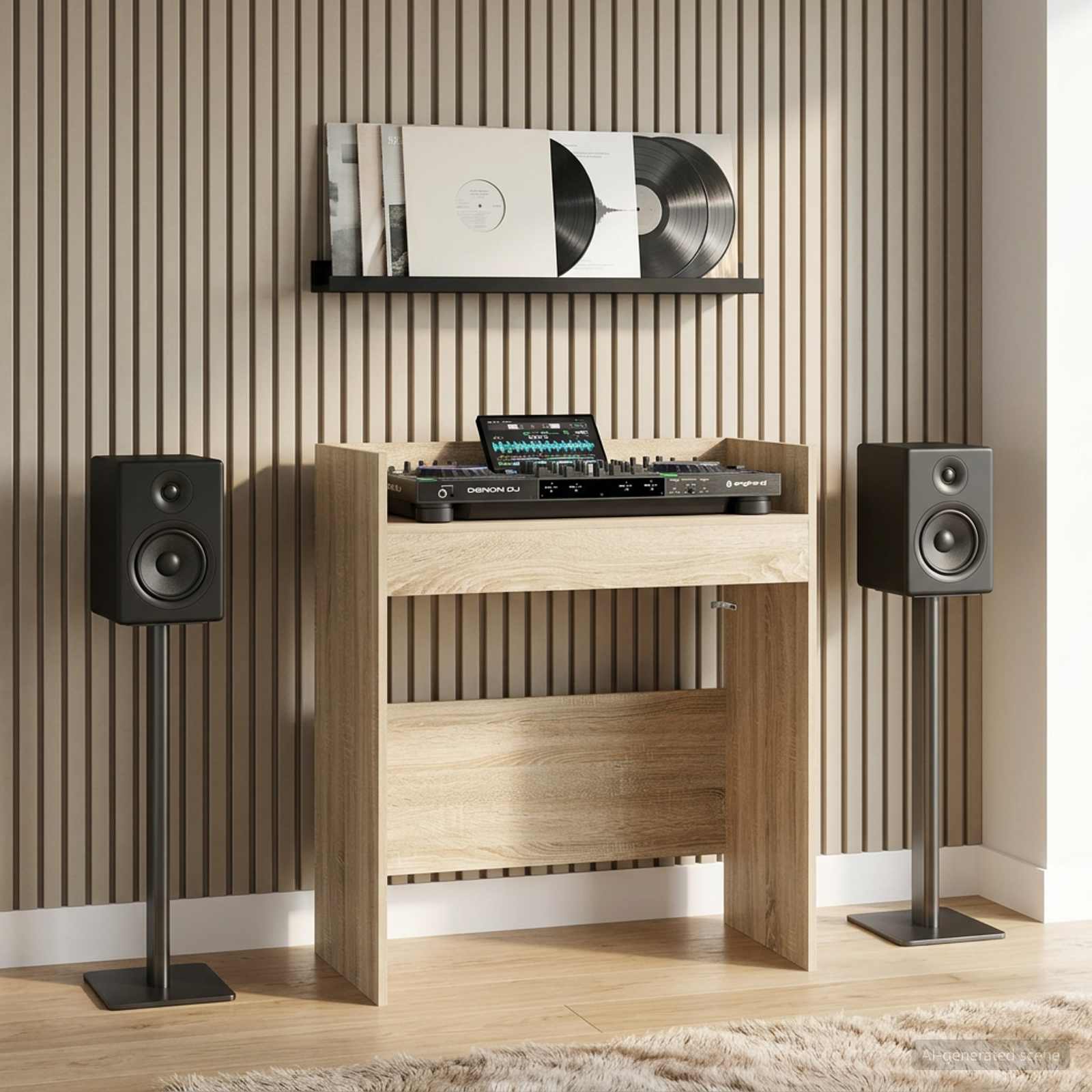 8006758_1.jpg vidaXL DJ stôl Dub sonoma 62 x 45 x 102 cm Kompozitné drevo – Obrázok 1