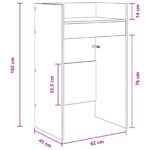 vidaXL DJ stôl Dymový dub 62 x 45 x 102 cm Kompozitné drevo – Obrázok 9