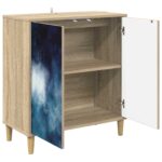 vidaXL Servírovacia skriňa RAALTE Sonoma 69 x 33 x 75 cm – Obrázok 3