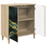 vidaXL Servírovacia skriňa WIJHE Sonoma 69 x 33 x 75 cm – Obrázok 3