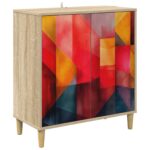 vidaXL Servírovacia skriňa HEESCH Sonoma 69 x 33 x 75 cm – Obrázok 2