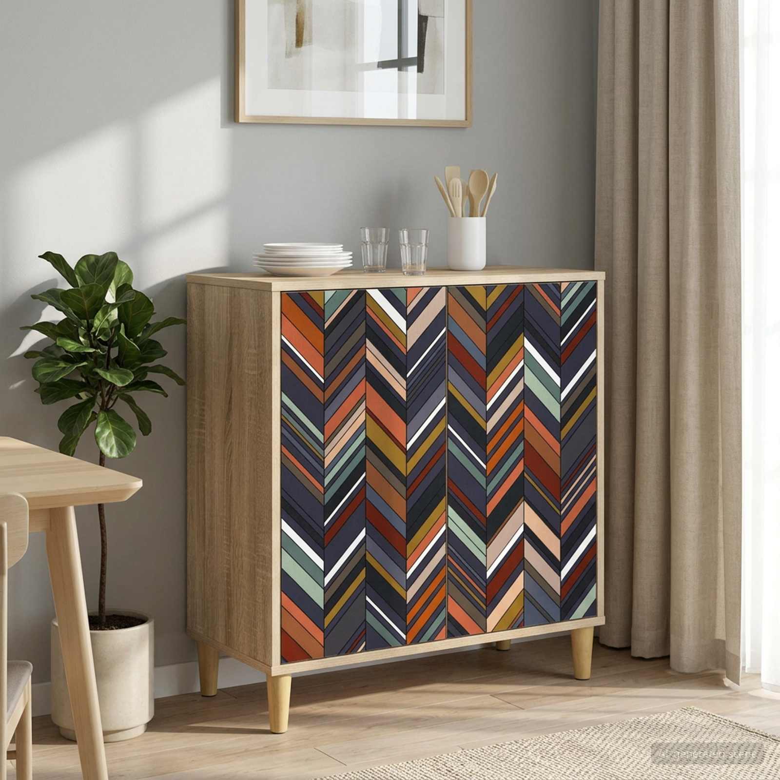 8006919_1.jpg vidaXL Servírovacia skriňa OMMEN Sonoma 69 x 33 x 75 cm – Obrázok 1
