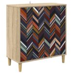 vidaXL Servírovacia skriňa OMMEN Sonoma 69 x 33 x 75 cm – Obrázok 2