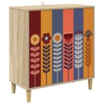 vidaXL Servírovacia skriňa ESSEN Sonoma 69 x 33 x 75 cm – Obrázok 2