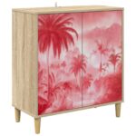 vidaXL Servírovacia skriňa AACHEN Sonoma 69 x 33 x 75 cm – Obrázok 2