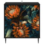 vidaXL Servírovacia skriňa LOCHEM Čierny dub 69 x 33 x 76 cm – Obrázok 4