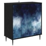 vidaXL Servírovacia skriňa RAALTE Čierny dub 69 x 33 x 76 cm – Obrázok 2