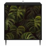 vidaXL Servírovacia skriňa ELBURG Čierny dub 69 x 33 x 76 cm – Obrázok 4