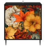 vidaXL Servírovacia skriňa GENNEP Čierny dub 69 x 33 x 76 cm – Obrázok 4