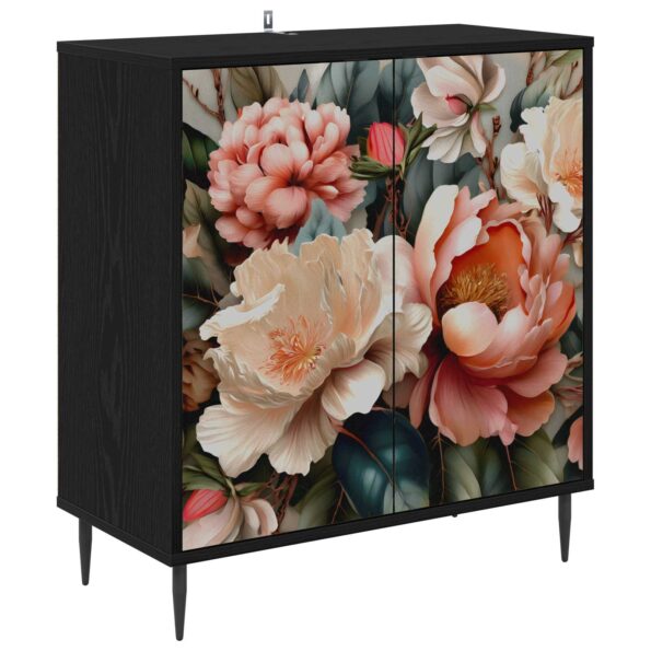 vidaXL Servírovacia skriňa BORNE Čierny dub 69 x 33 x 76 cm – Obrázok 2