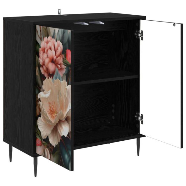 vidaXL Servírovacia skriňa BORNE Čierny dub 69 x 33 x 76 cm – Obrázok 3