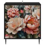 vidaXL Servírovacia skriňa BORNE Čierny dub 69 x 33 x 76 cm – Obrázok 4
