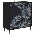 vidaXL Servírovacia skriňa DOKKUM Čierny dub 69 x 33 x 76 cm – Obrázok 2