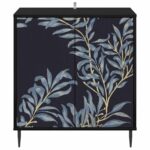 vidaXL Servírovacia skriňa DOKKUM Čierny dub 69 x 33 x 76 cm – Obrázok 4