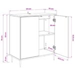 vidaXL Servírovacia skriňa DOKKUM Čierny dub 69 x 33 x 76 cm – Obrázok 9
