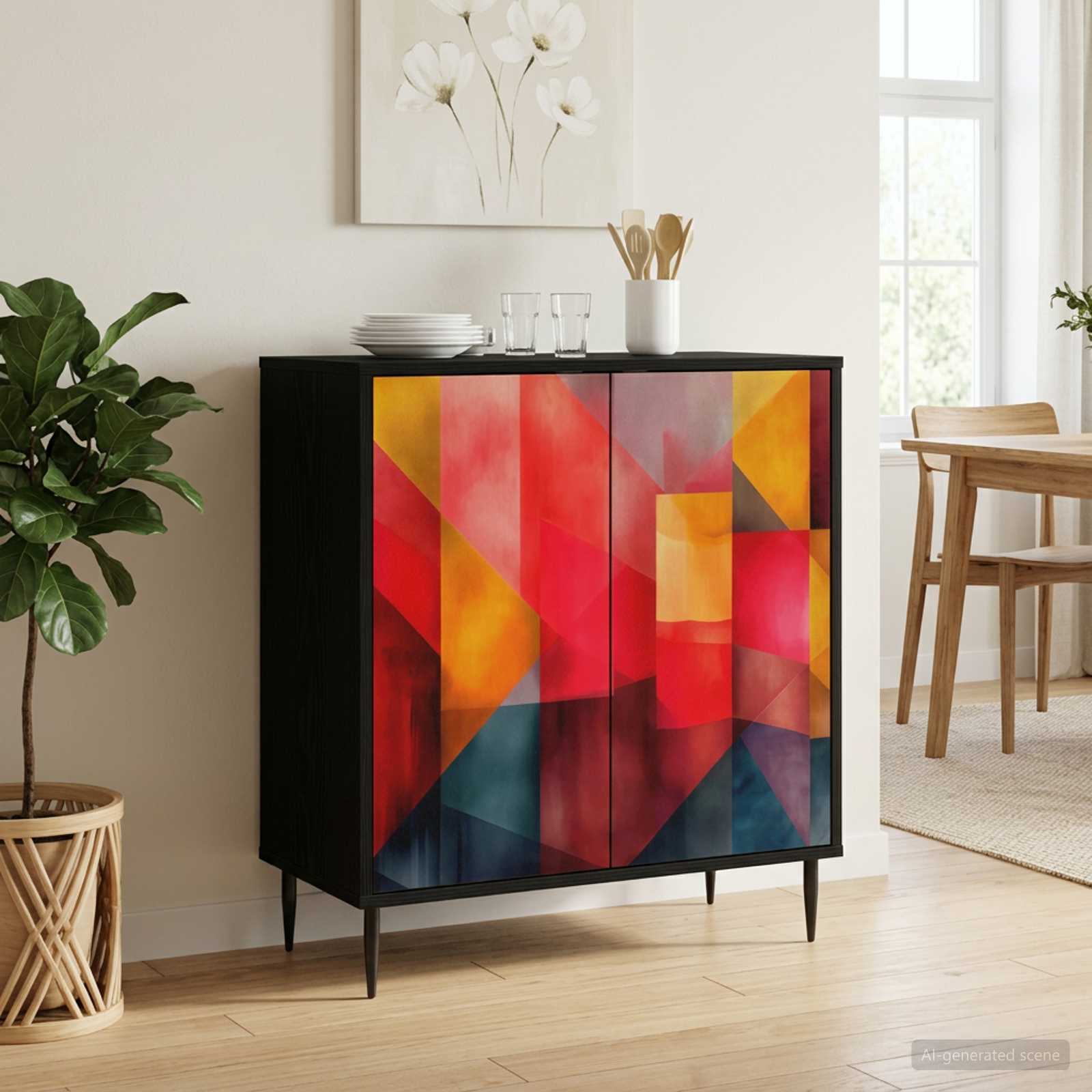 8006938_1.jpg vidaXL Servírovacia skriňa HEESCH Čierny dub 69 x 33 x 76 cm – Obrázok 1