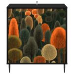 vidaXL Servírovacia skriňa ZAANDAM Čierny dub 69 x 33 x 76 cm – Obrázok 4