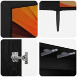 vidaXL Servírovacia skriňa BONN Čierny dub 69 x 33 x 76 cm – Obrázok 6