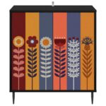 vidaXL Servírovacia skriňa ESSEN Čierny dub 69 x 33 x 76 cm – Obrázok 4
