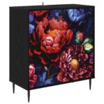vidaXL Servírovacia skriňa KIEL Čierny dub 69 x 33 x 76 cm – Obrázok 2