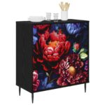 vidaXL Servírovacia skriňa KIEL Čierny dub 69 x 33 x 76 cm – Obrázok 3