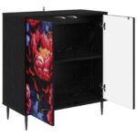 vidaXL Servírovacia skriňa KIEL Čierny dub 69 x 33 x 76 cm – Obrázok 4