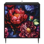 vidaXL Servírovacia skriňa KIEL Čierny dub 69 x 33 x 76 cm – Obrázok 5