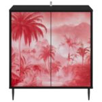 vidaXL Servírovacia skriňa AACHEN Čierny dub 69 x 33 x 76 cm – Obrázok 4