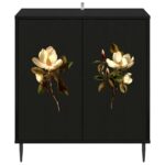 vidaXL Servírovacia skriňa BREMEN Čierny dub 69 x 33 x 76 cm – Obrázok 4