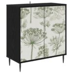 vidaXL Servírovacia skriňa GOTHA Čierny dub 69 x 33 x 76 cm – Obrázok 2