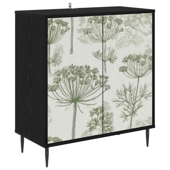 vidaXL Servírovacia skriňa GOTHA Čierny dub 69 x 33 x 76 cm – Obrázok 2