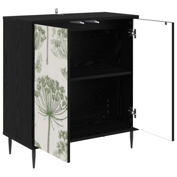 vidaXL Servírovacia skriňa GOTHA Čierny dub 69 x 33 x 76 cm – Obrázok 3
