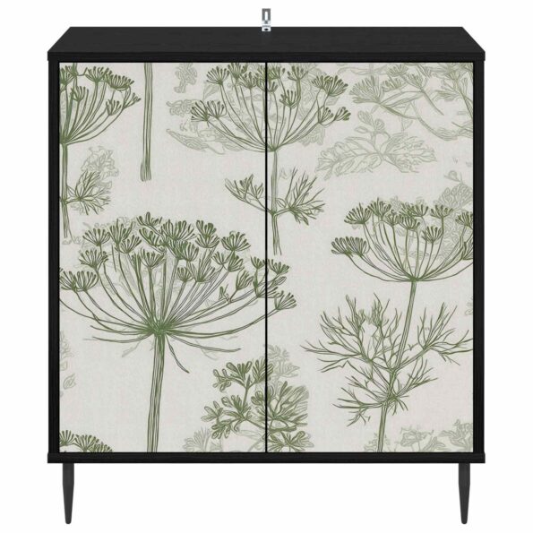vidaXL Servírovacia skriňa GOTHA Čierny dub 69 x 33 x 76 cm – Obrázok 4