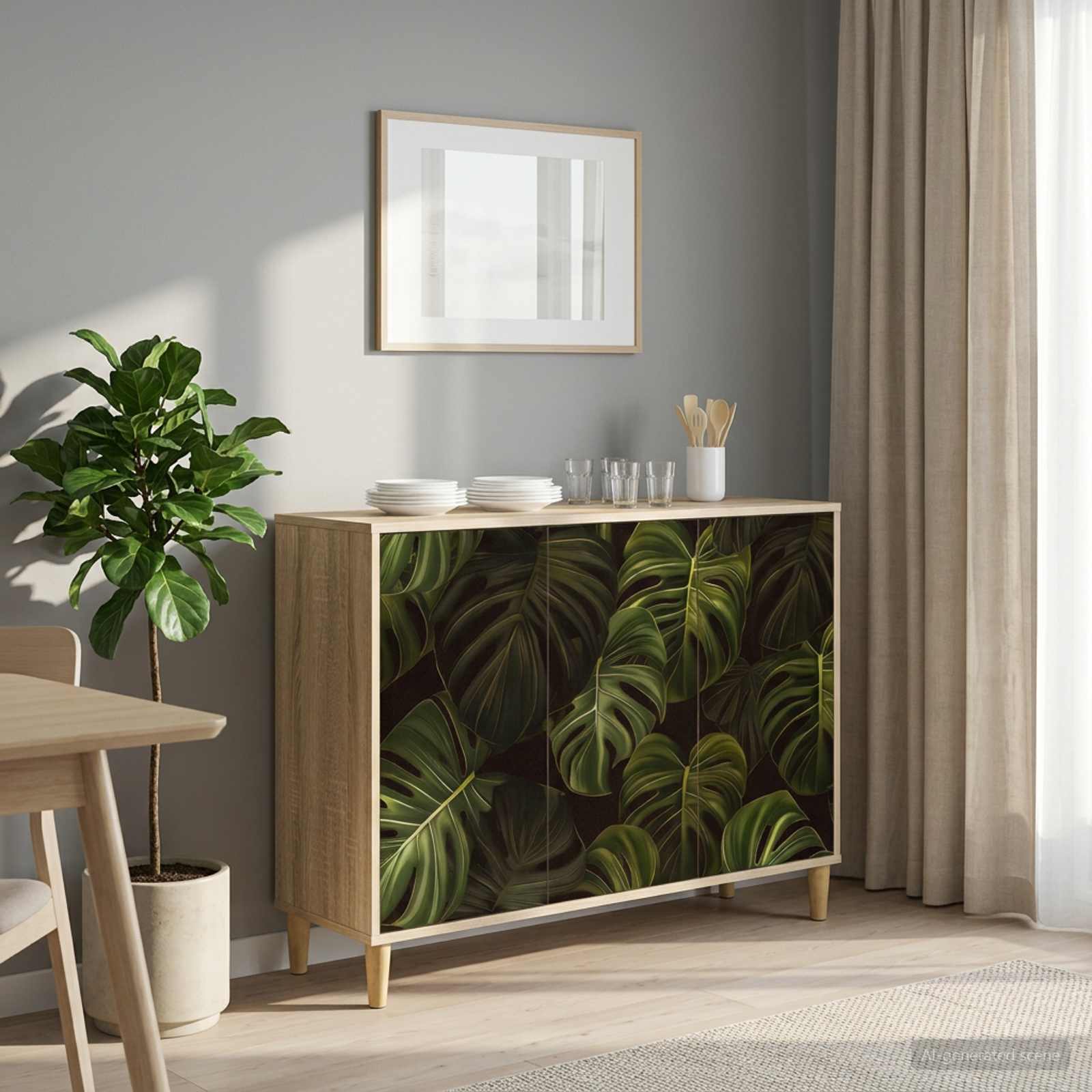8006953_1.jpg vidaXL Servírovacia skriňa ELBURG Sonoma 102 x 33 x 75 cm – Obrázok 1
