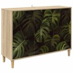 vidaXL Servírovacia skriňa ELBURG Sonoma 102 x 33 x 75 cm – Obrázok 2