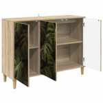 vidaXL Servírovacia skriňa ELBURG Sonoma 102 x 33 x 75 cm – Obrázok 3