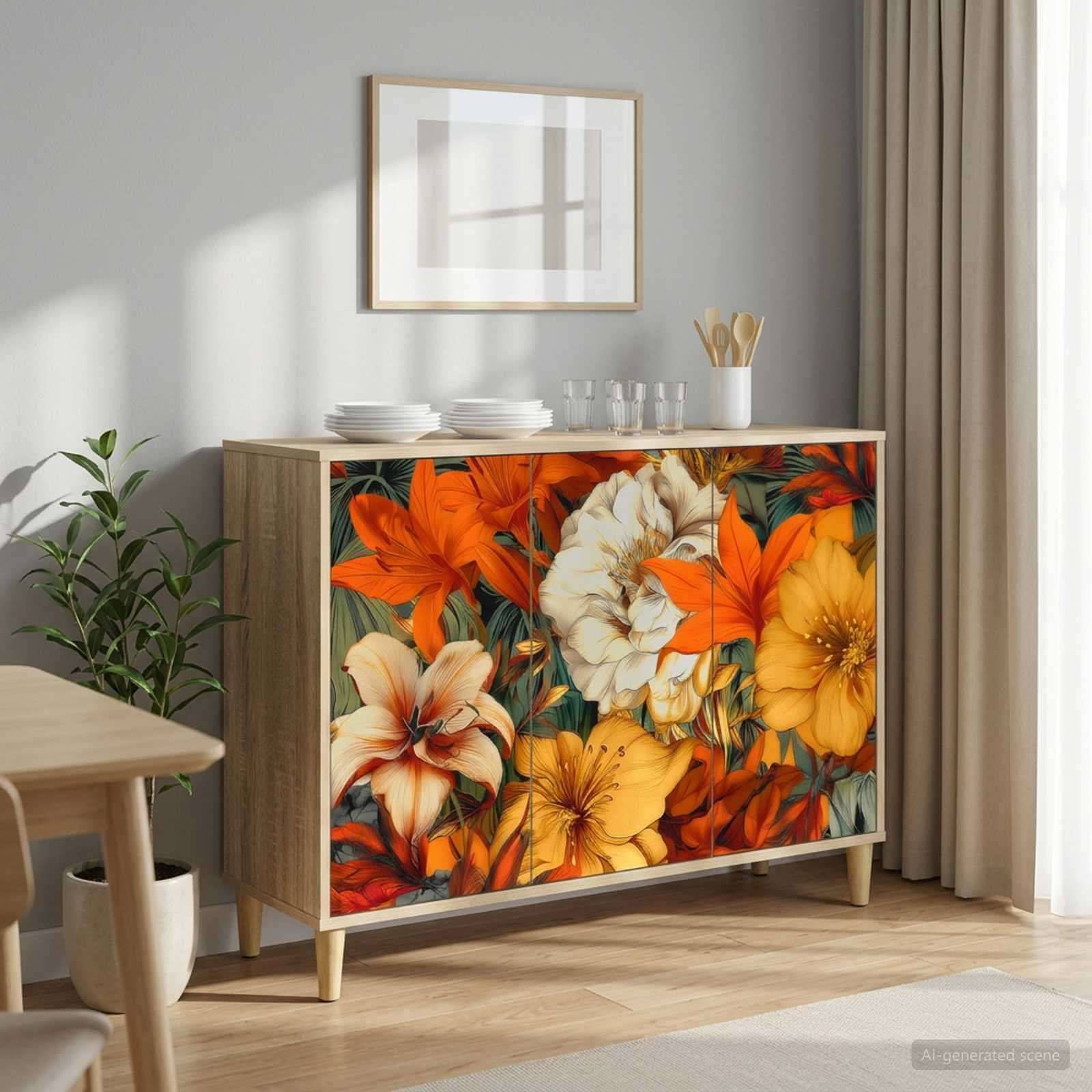 8006955_1.jpg vidaXL Servírovacia skriňa GENNEP Sonoma 102 x 33 x 75 cm – Obrázok 1