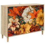 vidaXL Servírovacia skriňa GENNEP Sonoma 102 x 33 x 75 cm – Obrázok 2