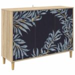 vidaXL Servírovacia skriňa DOKKUM Sonoma 102 x 33 x 75 cm – Obrázok 2