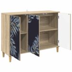 vidaXL Servírovacia skriňa DOKKUM Sonoma 102 x 33 x 75 cm – Obrázok 3
