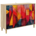 vidaXL Servírovacia skriňa HEESCH Sonoma 102 x 33 x 75 cm – Obrázok 2