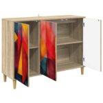 vidaXL Servírovacia skriňa HEESCH Sonoma 102 x 33 x 75 cm – Obrázok 3