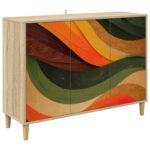 vidaXL Servírovacia skriňa BONN Sonoma 102 x 33 x 75 cm – Obrázok 2