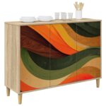 vidaXL Servírovacia skriňa BONN Sonoma 102 x 33 x 75 cm – Obrázok 3