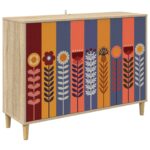 vidaXL Servírovacia skriňa ESSEN Sonoma 102 x 33 x 75 cm – Obrázok 2