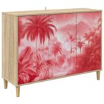 vidaXL Servírovacia skriňa AACHEN Sonoma 102 x 33 x 75 cm – Obrázok 2