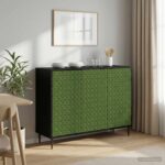 vidaXL Servírovacia skriňa GELEEN Čierny dub 102 x 33 x 76 cm
